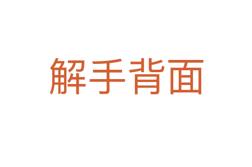 解手背面