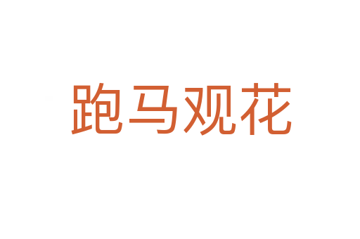跑马观花