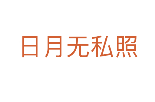 日月无私照