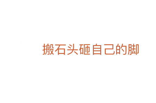 搬石头砸自己的脚